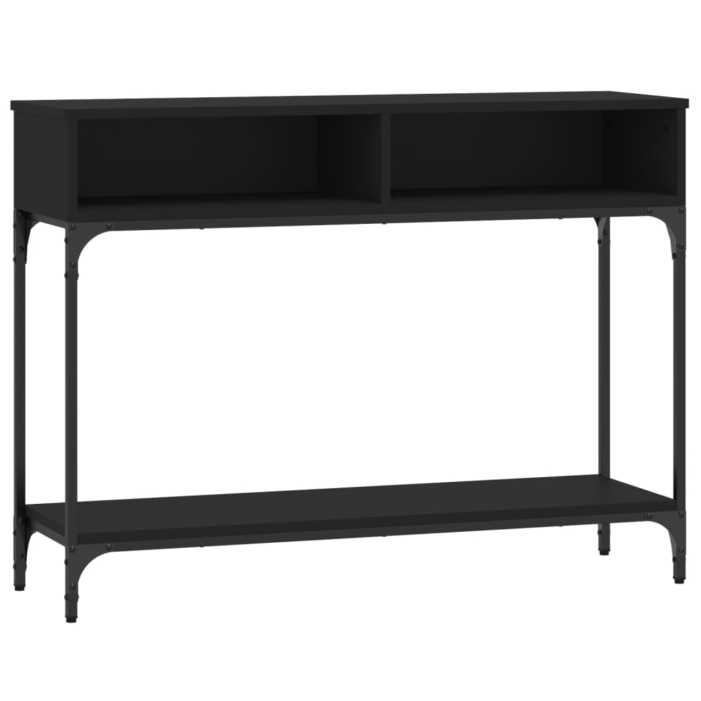 Table console noir 100x30,5x75 cm bois d'ingénierie