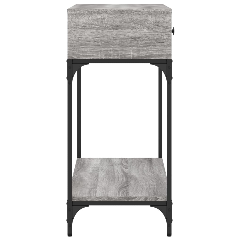 Table console sonoma gris 100x34,5x75 cm bois d'ingénierie