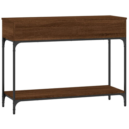 Table console chêne marron 100x34,5x75 cm bois d'ingénierie