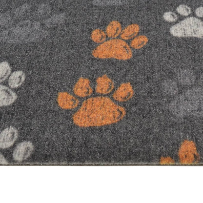 Tapis de cuisine lavable impression de pattes 60x300 cm velours