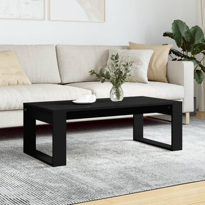 Table basse noir 102x50x35 cm bois d'ingénierie