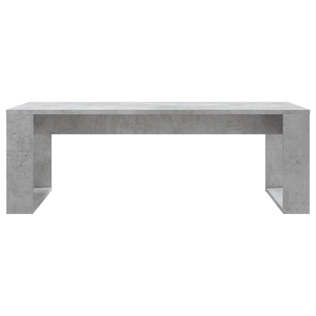 Table basse gris béton 102x50x35 cm bois d'ingénierie