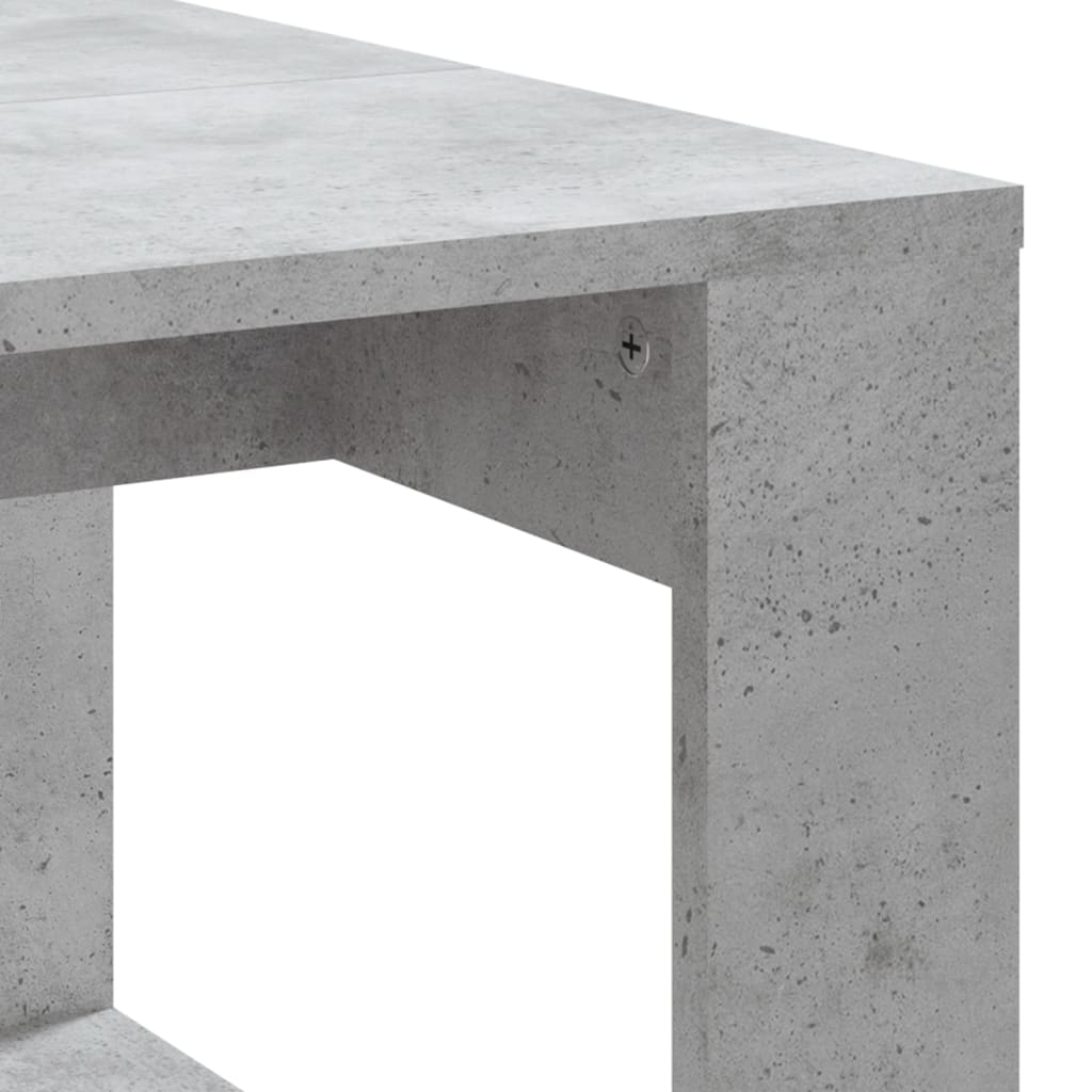 Table basse gris béton 102x50x35 cm bois d'ingénierie