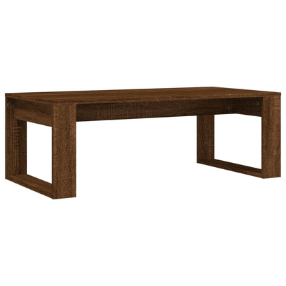 Table basse chêne marron 102x50x35 cm bois d'ingénierie