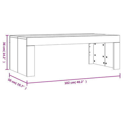 Table basse noir 102x50x36 cm bois d'ingénierie