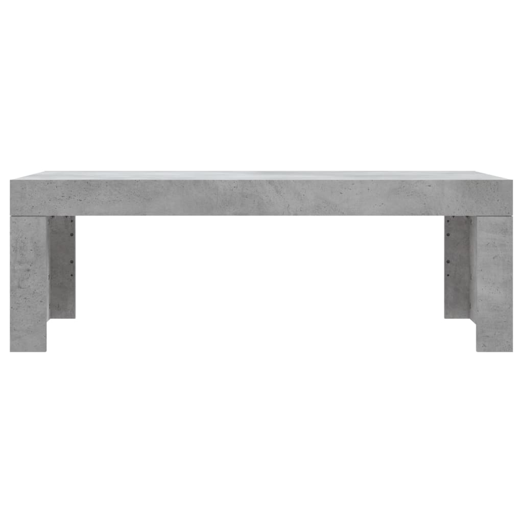 Table basse gris béton 102x50x36 cm bois d'ingénierie