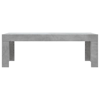 Table basse gris béton 102x50x36 cm bois d'ingénierie