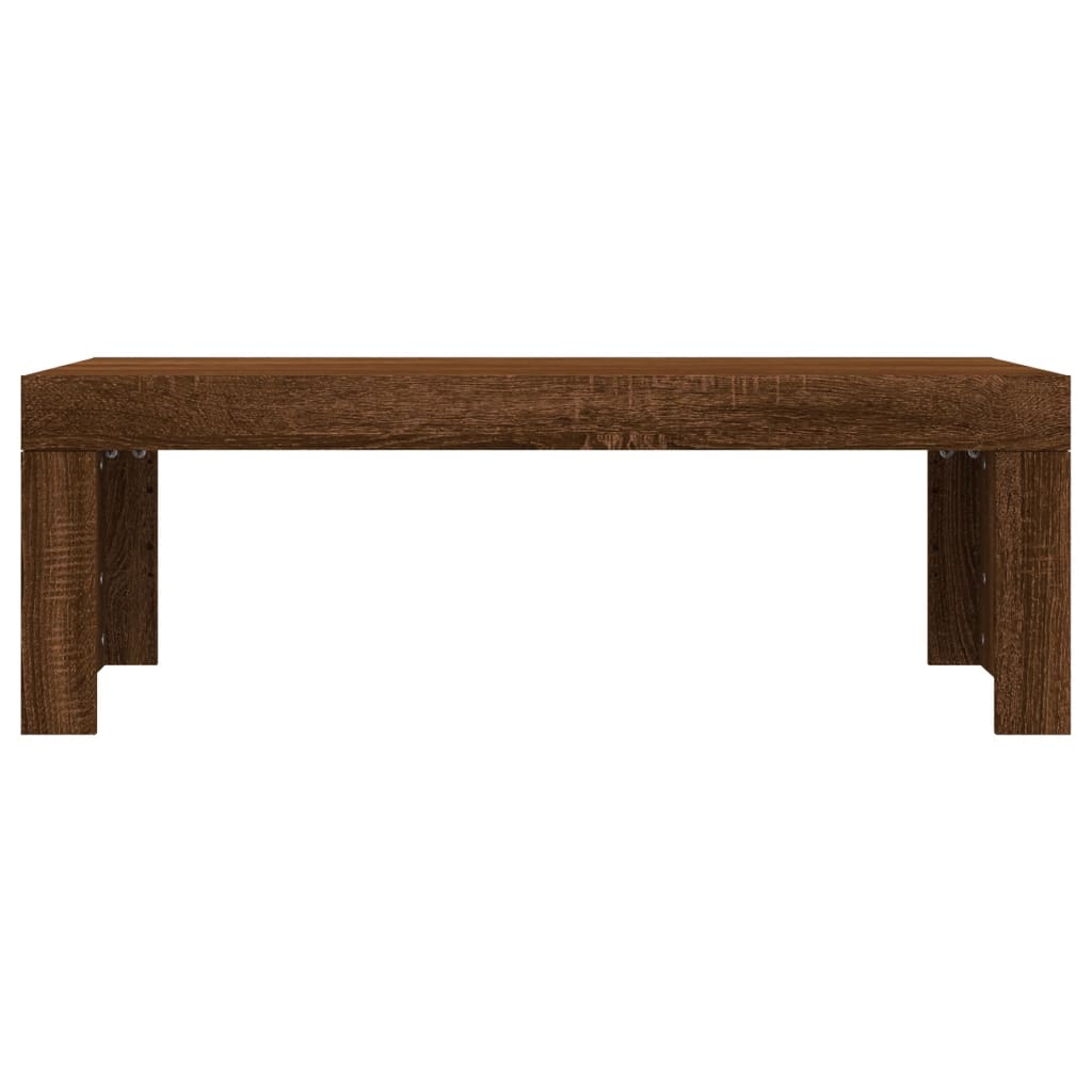 Table basse chêne marron 102x50x36 cm bois d'ingénierie