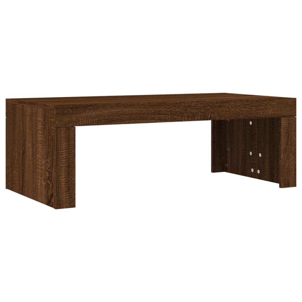 Table basse chêne marron 102x50x36 cm bois d'ingénierie