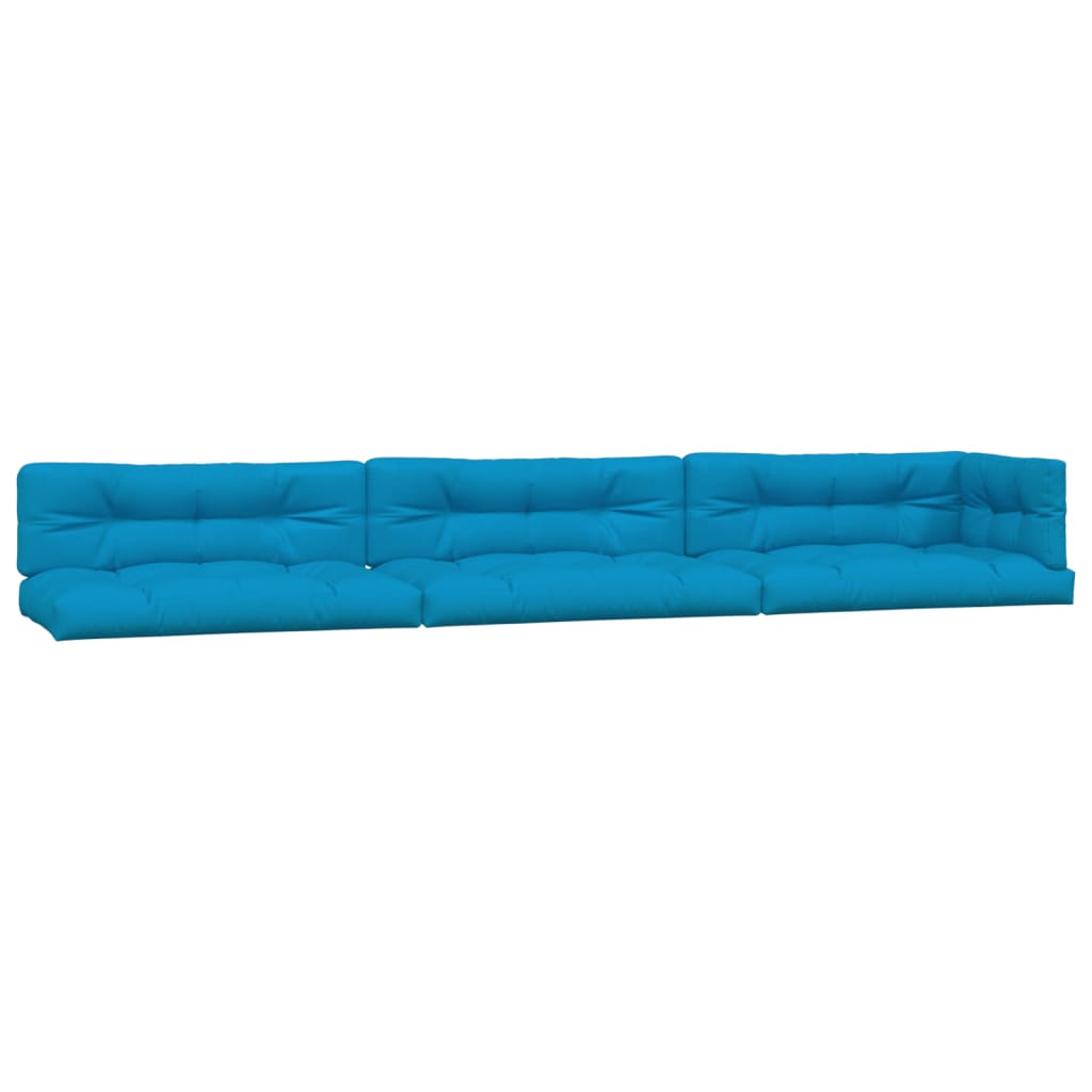 Coussins de palette lot de 7 bleu tissu