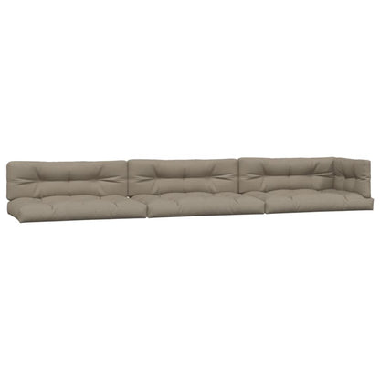 Coussins de palette lot de 7 taupe tissu