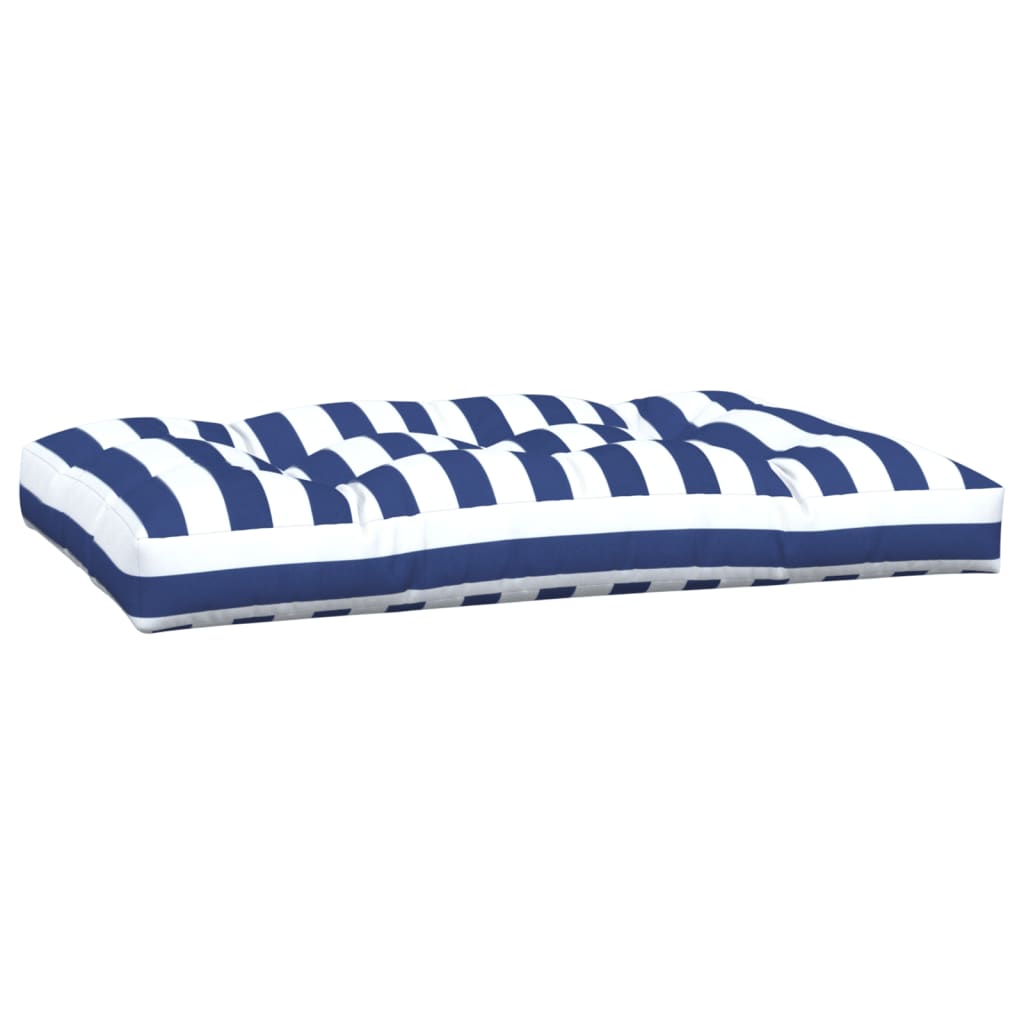 Coussins de palette lot de 7 rayures bleu et blanc tissu