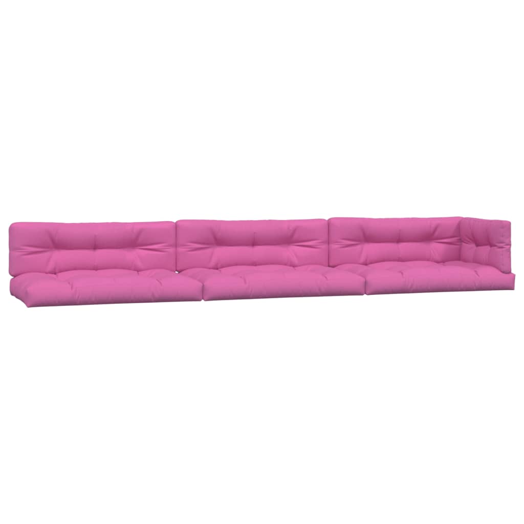 Coussins de palette lot de 7 rose tissu