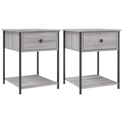 Tables de chevet 2 pcs sonoma gris 44x45x58 cm bois ingénierie