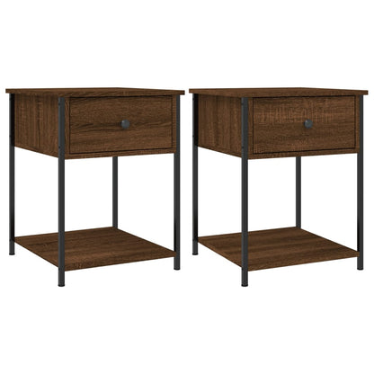 Tables de chevet 2 pcs chêne marron 44x45x58 cm bois ingénierie