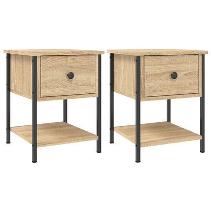 Tables de chevet 2 pcs chêne sonoma 34x35,5x45 cm