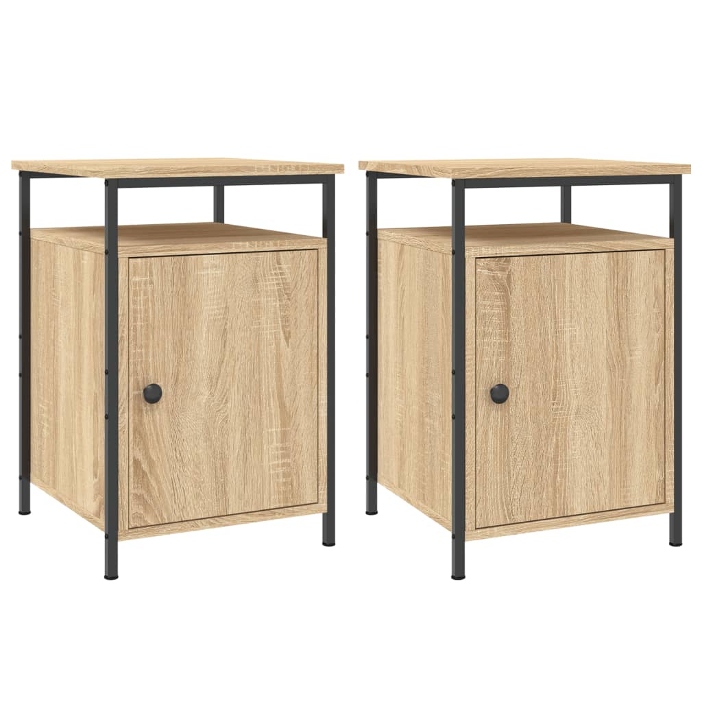 Tables de chevet 2pcs chêne sonoma 40x42x60cm bois d'ingénierie