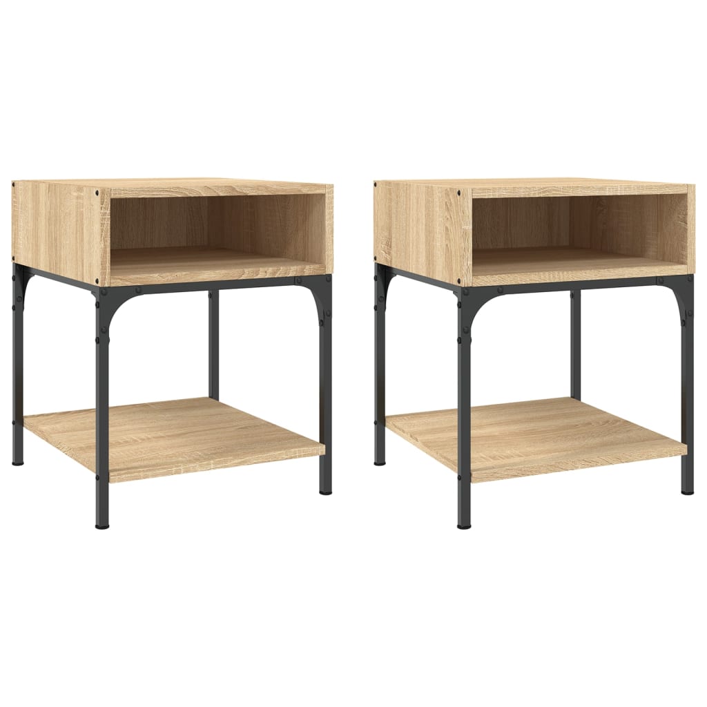 Tables de chevet 2 pcs chêne sonoma 40x41x50 cm bois ingénierie