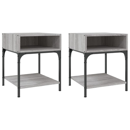 Tables de chevet 2 pcs sonoma gris 40x41x50 cm bois ingénierie