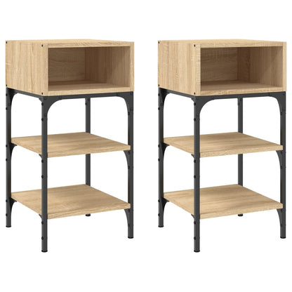 Tables de chevet 2 pcs chêne sonoma 35x34,5x70 cm