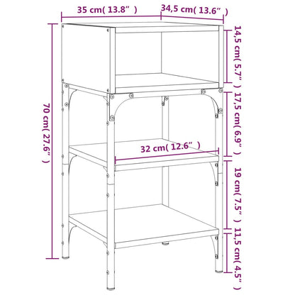 Tables de chevet 2 pcs chêne sonoma 35x34,5x70 cm