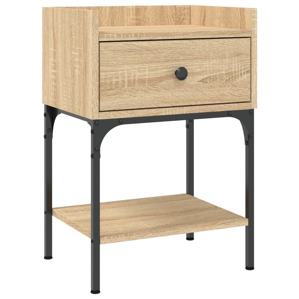 Table de chevet chêne sonoma 40,5x31x60 cm bois d'ingénierie