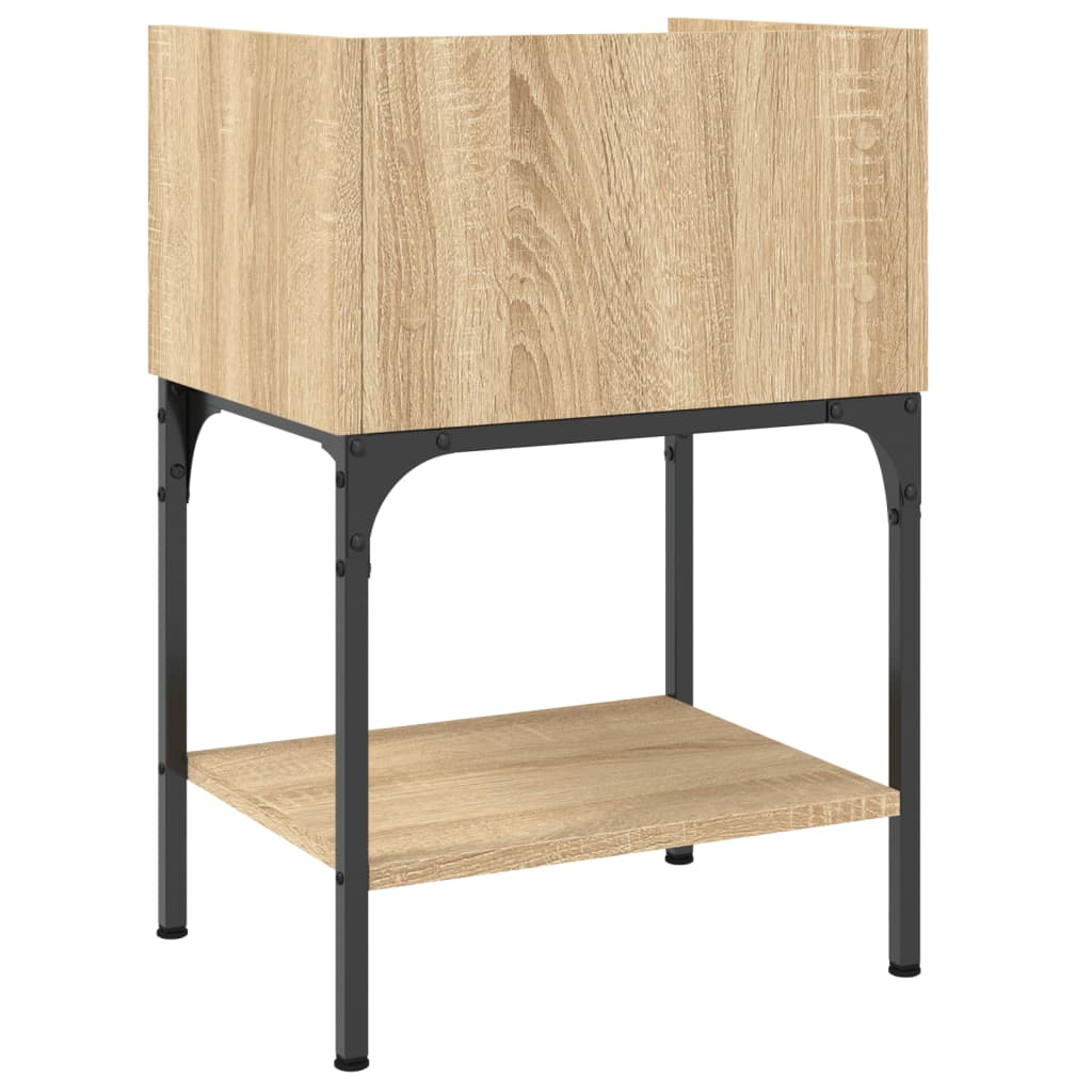 Table de chevet chêne sonoma 40,5x31x60 cm bois d'ingénierie