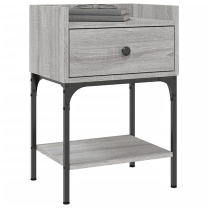 Tables de chevet 2 pcs sonoma gris 40,5x31x60 cm