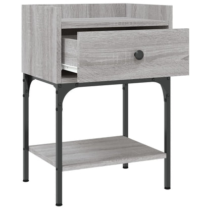 Tables de chevet 2 pcs sonoma gris 40,5x31x60 cm