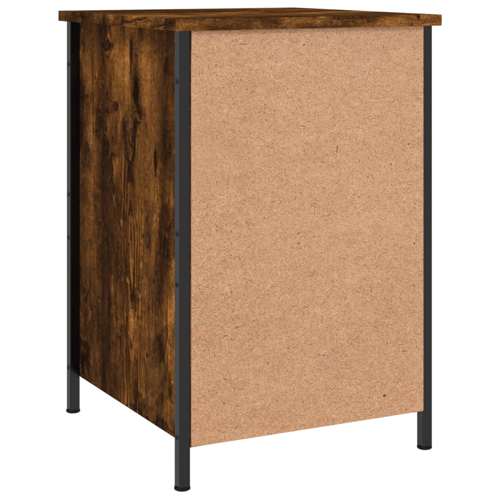 Table de chevet chêne fumé 40x42x60 cm bois d'ingénierie