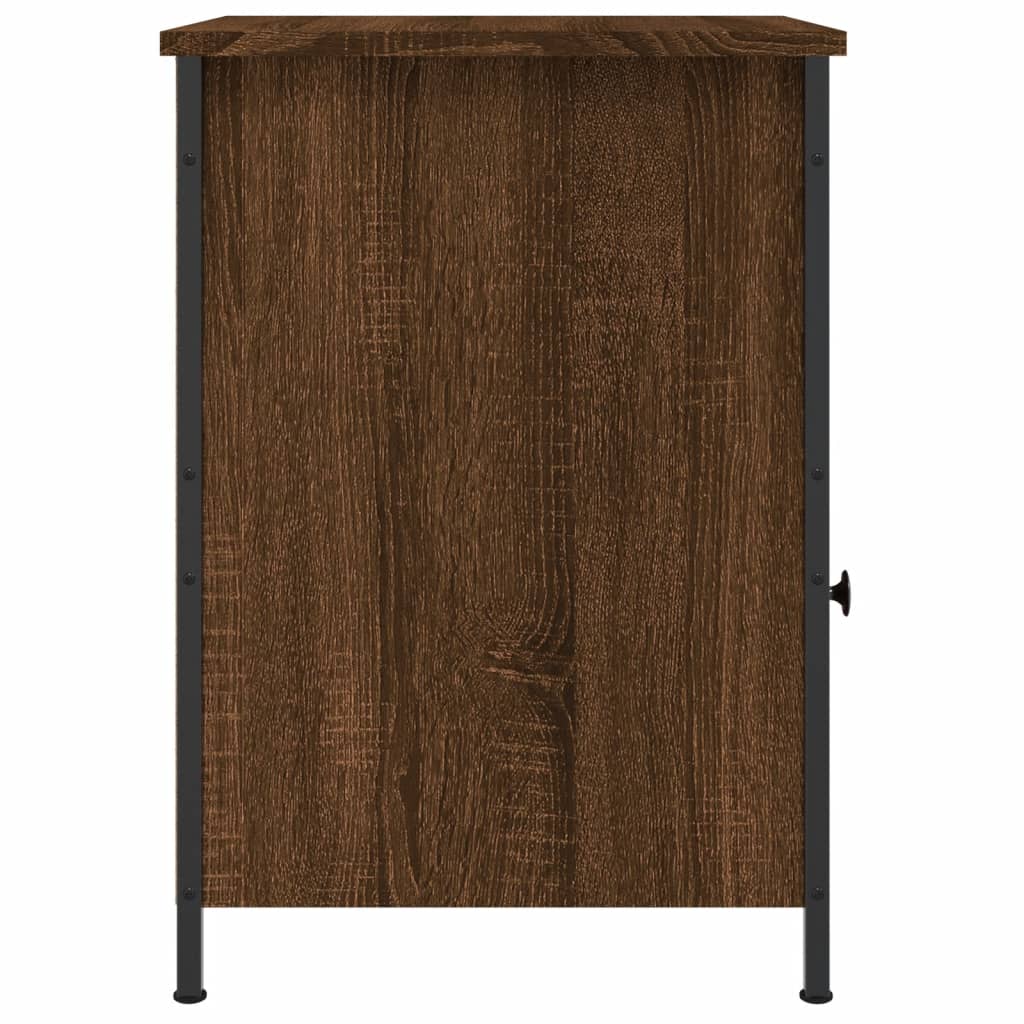 Table de chevet chêne marron 40x42x60 cm bois d'ingénierie