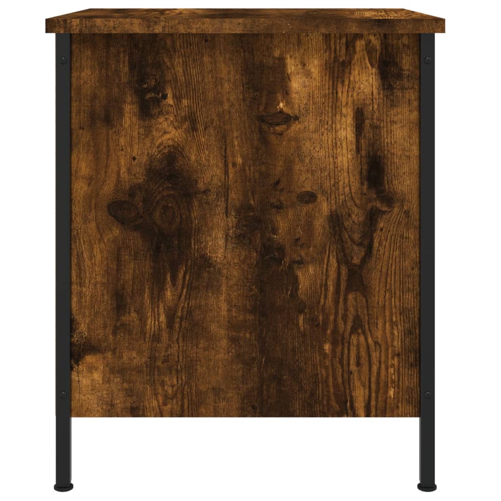 Table de chevet chêne fumé 40x42x50 cm bois d'ingénierie