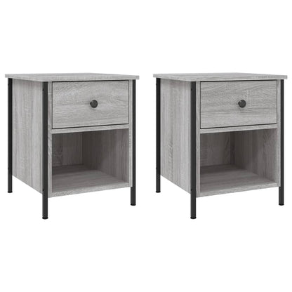 Tables de chevet 2 pcs sonoma gris 40x42x50cm bois d'ingénierie