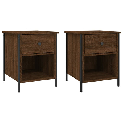 Tables de chevet 2pcs chêne marron 40x42x50cm bois d'ingénierie