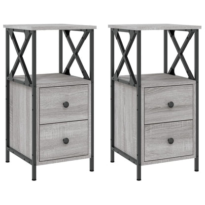 Tables de chevet 2 pcs sonoma gris 34x35,5x70cm bois ingénierie