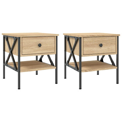 Tables de chevet 2 pcs chêne sonoma 40x42x45 cm bois ingénierie