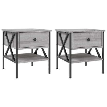 Tables de chevet 2 pcs sonoma gris 40x42x45 cm bois ingénierie