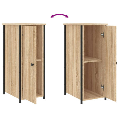 Tables de chevet 2pcs chêne sonoma 32x42x80cm bois d'ingénierie