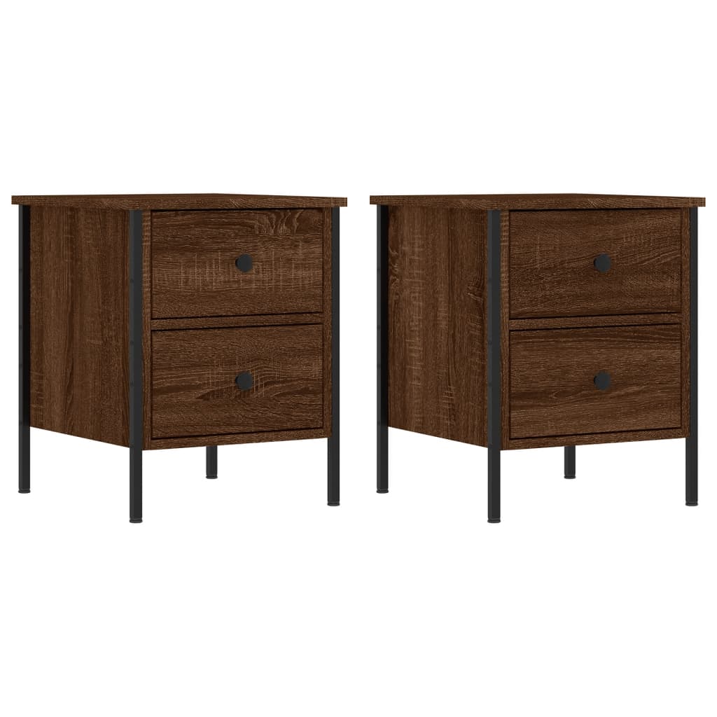 Tables de chevet 2pcs chêne marron 40x42x50cm bois d'ingénierie