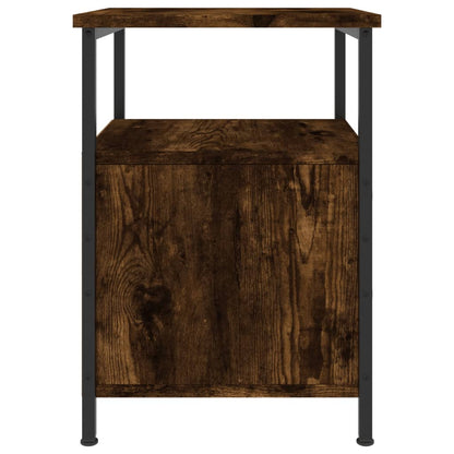 Table de chevet chêne fumé 34x35,5x50 cm bois d'ingénierie