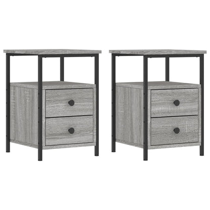 Tables de chevet 2 pcs sonoma gris 34x35,5x50cm bois ingénierie