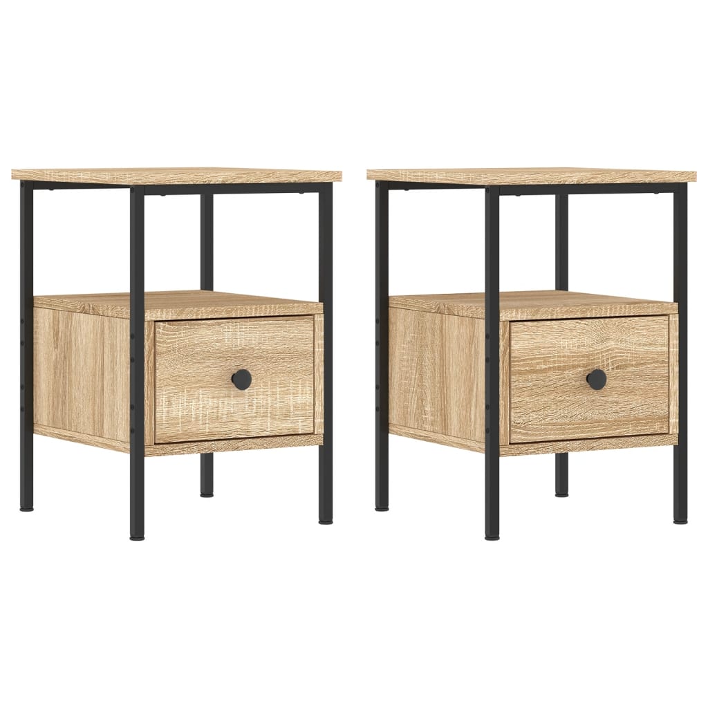 Tables de chevet 2 pcs chêne sonoma 34x36x50 cm bois ingénierie