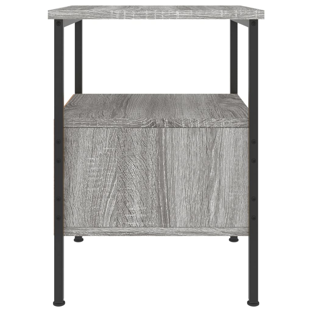 Table de chevet sonoma gris 34x36x50 cm bois d'ingénierie