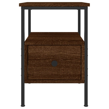 Table de chevet chêne marron 34x36x50 cm bois d'ingénierie