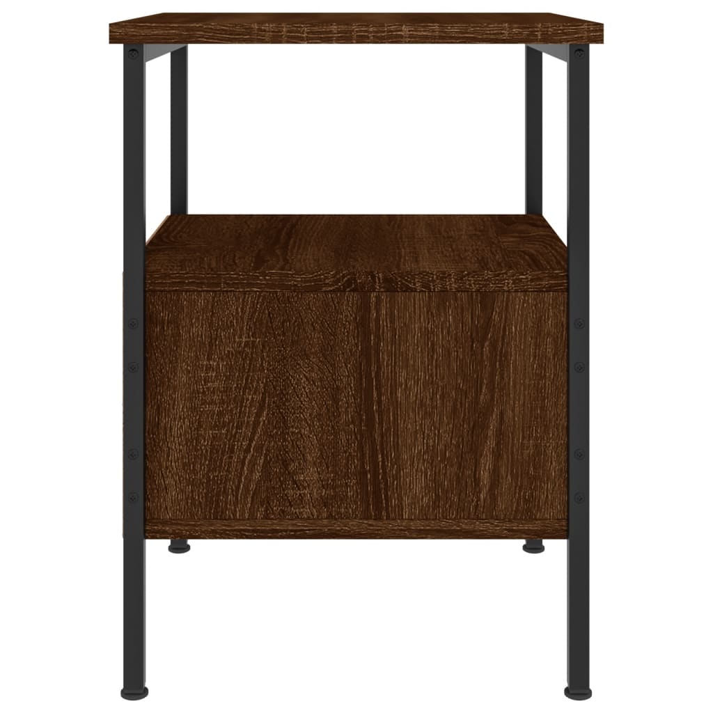 Table de chevet chêne marron 34x36x50 cm bois d'ingénierie