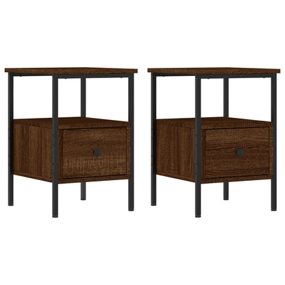 Tables de chevet 2 pcs chêne marron 34x36x50 cm bois ingénierie