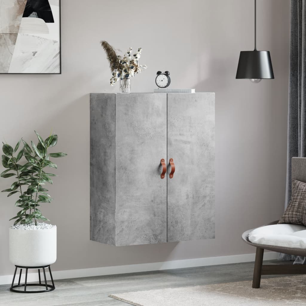 Armoire murale gris béton 69,5x34x90 cm