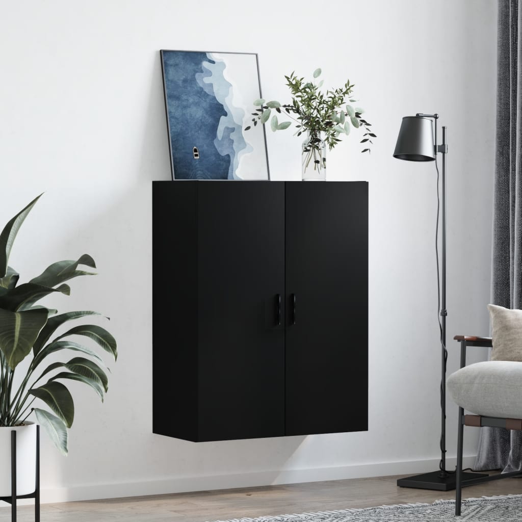 Armoire murale noir 69,5x34x90 cm