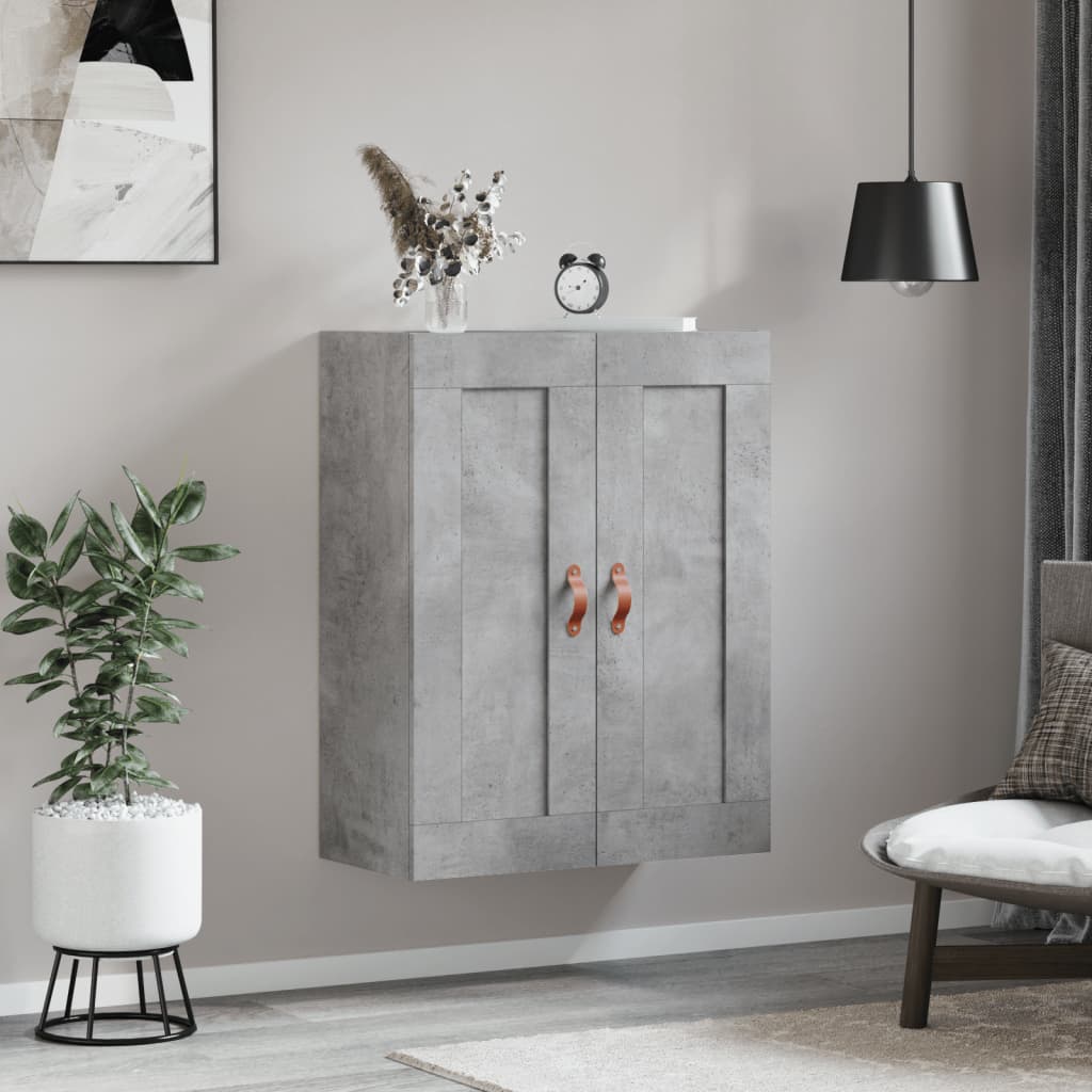 Armoire murale gris béton 69,5x34x90 cm bois d'ingénierie