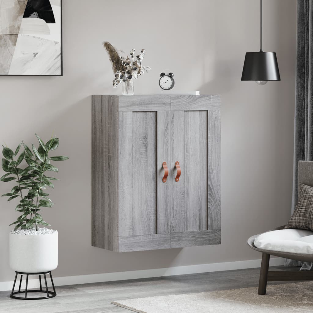 Armoire murale sonoma gris 69,5x34x90 cm bois d'ingénierie